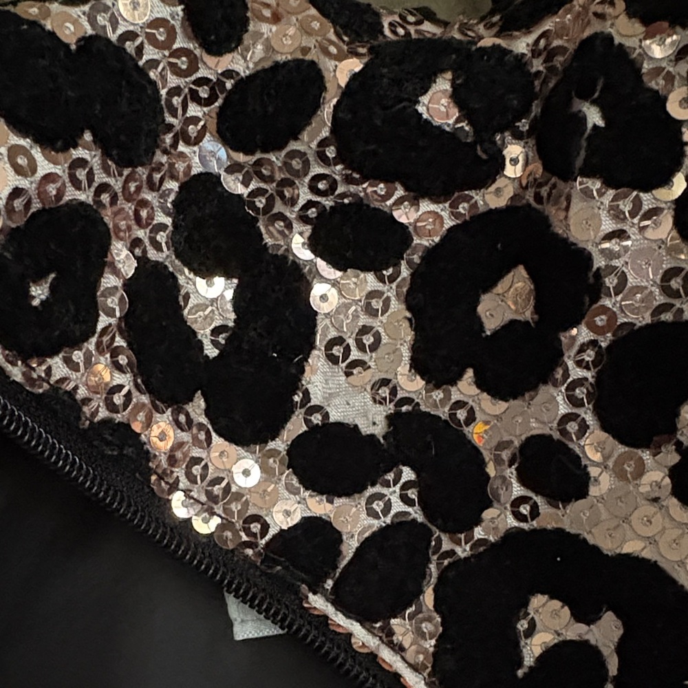 Leopard Print Kids Backpack with Initial K - Picture 4 of 14